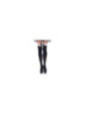 LEG AVENUE - CALZANTE IN NYLON NERO CON FIOCCO ROSA TAGLIA UNICA