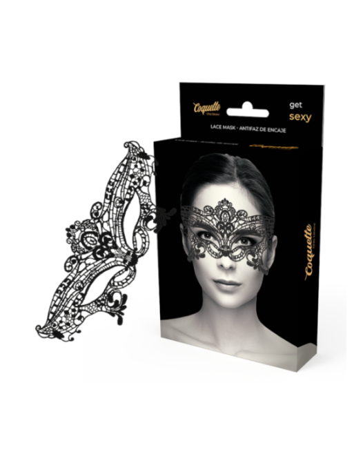 COQUETTE CHIC DESIRE - MASCHERA AMPIA IN PIZZO NERO
