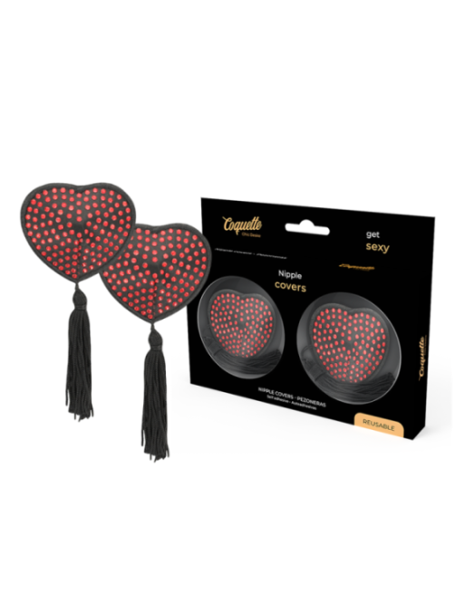 COQUETTE CHIC DESIRE - COPRI CAPEZZOLI CUORE NERO / ROSSO