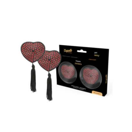 COQUETTE CHIC DESIRE - COPRI CAPEZZOLI CUORE NERO / ROSSO