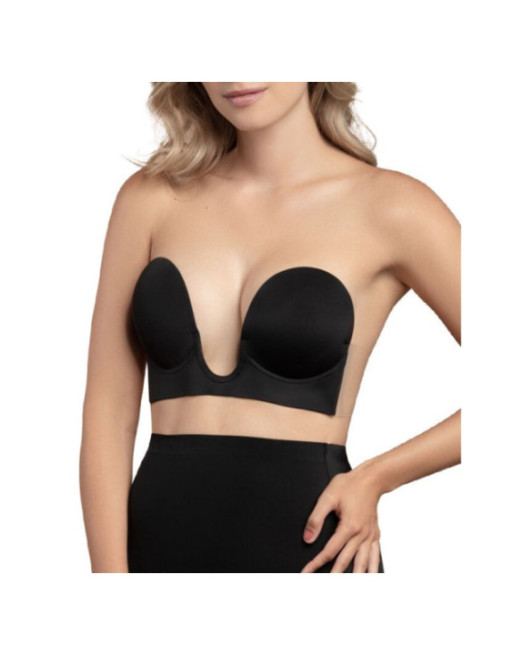 BYE-BRA - REGGISENO SENZA MANIGLIE EN U NERO COPPA B