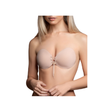 BYE-BRA - REGGISENO ADHESIVO ENTRELAZADO BEIGE COPPA C
