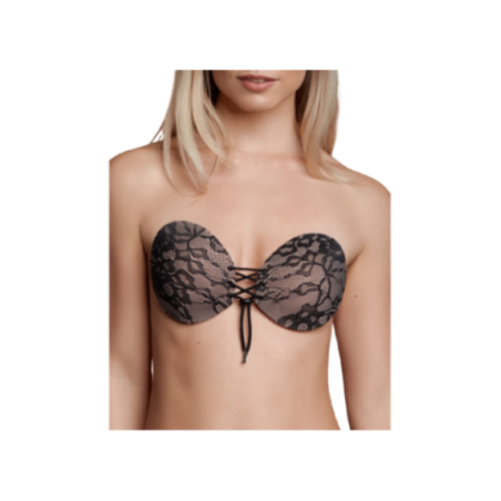 BYE-BRA - REGGISENO ADESIVO INTRECCIATO E RICAMATO COPPA A