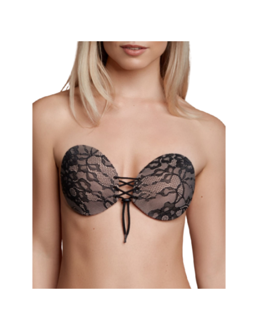 BYE-BRA - REGGISENO ADESIVO INTRECCIATO E RICAMATO COPPA D