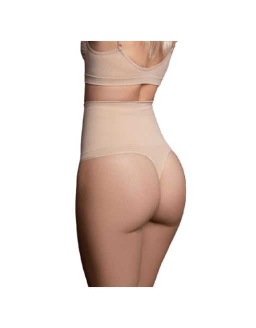 BYE-BRA - FAJA SENZA CUCITURE STILE PERIZOMA BEIGE MISURARE XL