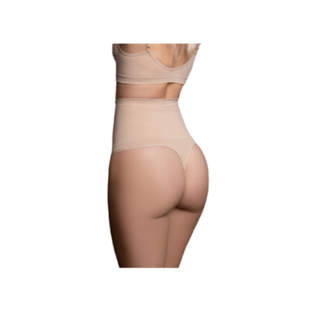 BYE-BRA - FAJA SENZA CUCITURE STILE PERIZOMA BEIGE MISURARE XL