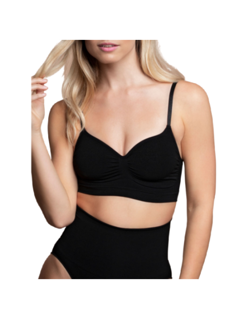 BYE-BRA - MEDIUM CONTROL REGGISENO SENZA CUCITURE NERO MISURARE L