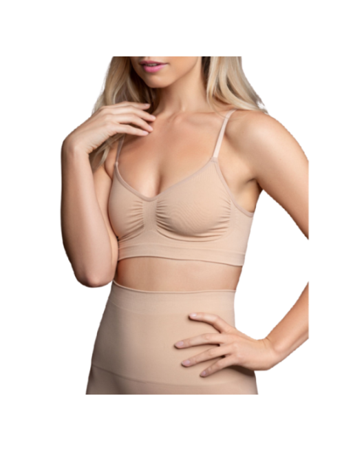 BYE-BRA - MEDIUM CONTROL REGGISENO SENZA CUCITURE BEIGE MISURARE XL