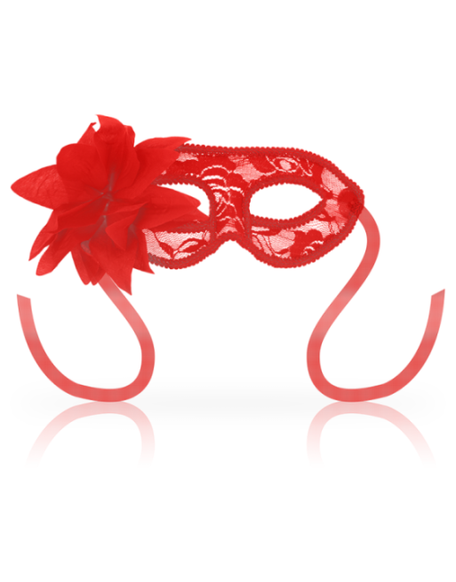 OHMAMA - MASCHERE MASCHERE CON PIZZO E FIORE ROSSO