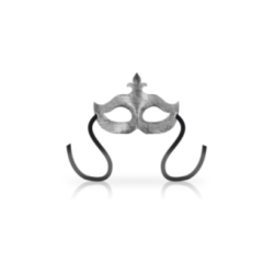 OHMAMA - MASCHERE MASCHERA FIORE DE LIS ARGENTO