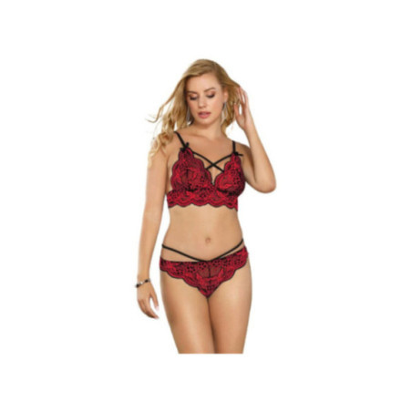 SUBBLIME - SET DUE PEZZI TOP IN PIZZO E MUTANDINE L/XL