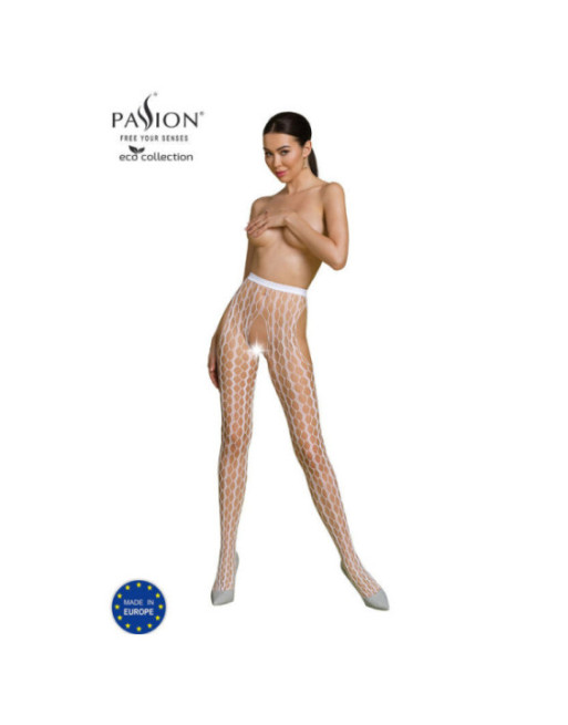 PASSION - COLLEZIONE ECO BODYSTOCKING ECO S007 BIANCO