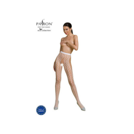 PASSION - COLLEZIONE ECO BODYSTOCKING ECO S007 BIANCO