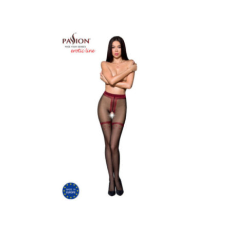 PASSION - TIOPEN 019 COLLANT NERO/ROSSO 1/2 20 DEN