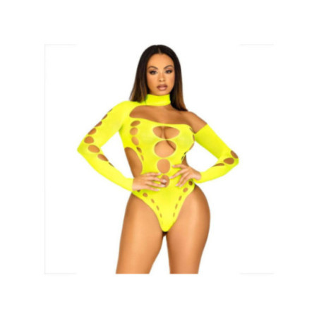 LEG AVENUE - BODY SENZA CUCITURE CON PERIZOMA GIALLO