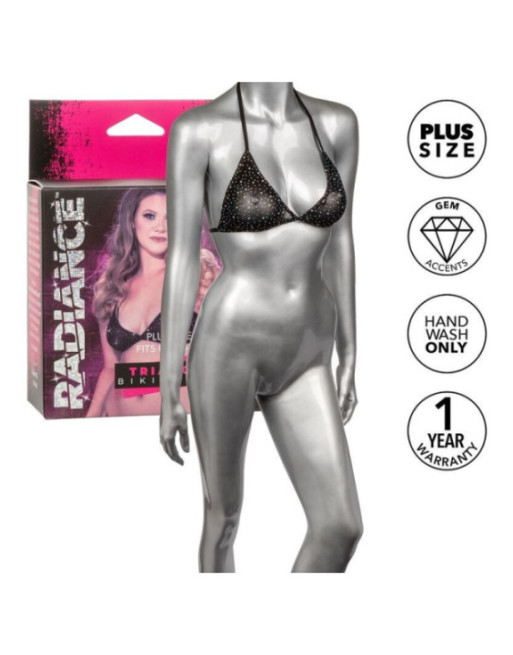 CALEXOTICS - RADIANCE TOP BIKINI A TRIANGOLO RHINE TAGLIA PLUS