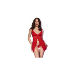 CHILIROSE - CR 4696 BABYDOLL E PERIZOMA ROSSO S/M