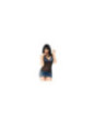Chilirose CR 3843 Babydoll Blu e Nero L/XL – Tulle e Pizzo