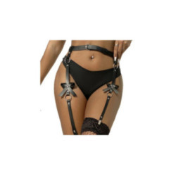 SUBBLIME - CATENA IN PELLE PER GAMBE NERA TAGLIA UNICA