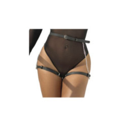 SUBBLIME - CINTURA IN PELLE NERA TAGLIA UNICA