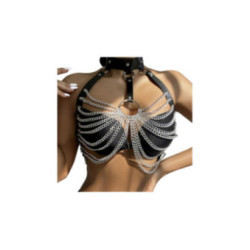 SUBBLIME - PETTORINA CON CATENE AD ANELLI GRANDI TAGLIA UNICA