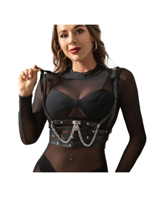 SUBBLIME - IMBRACATURA A CORSETTO CON CATENA DETTAGLIO TAGLIA UNICA