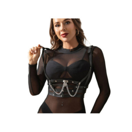 SUBBLIME - IMBRACATURA A CORSETTO CON CATENA DETTAGLIO TAGLIA UNICA