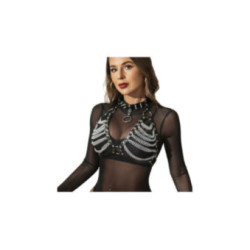 SUBBLIME - IMBRAGATURA REGGISENO E COLLANA CON CATENE TAGLIA UNICA