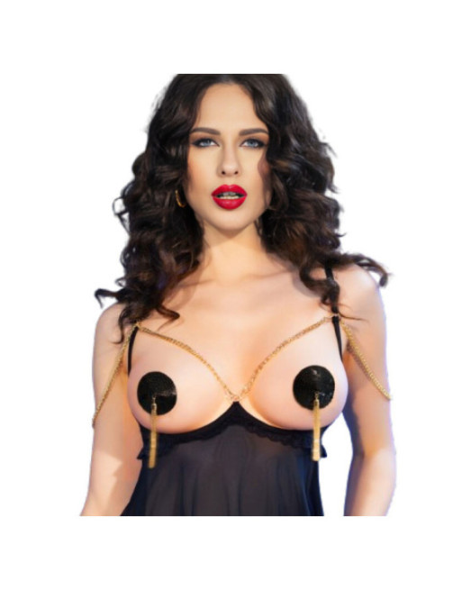 CHILIROSE - CR 4714 COPRI CAPEZZOLI NERO