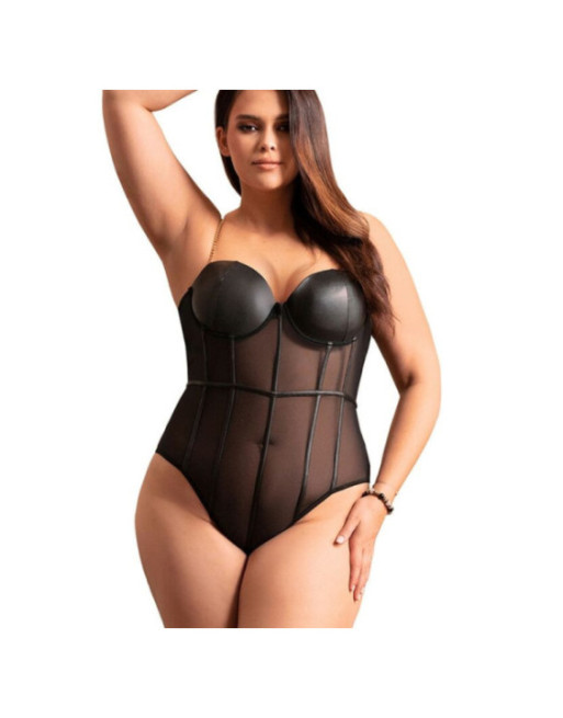 SUBBLIME - BODY CON BRETELLE A CATENA NERA L/XL