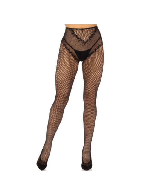 LEG AVENUE - CALZE A RETE SENZA CAVALLO NERE