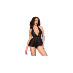 CHILIROSE - CR 4720 BABYDOLL E PERIZOMA NERO S