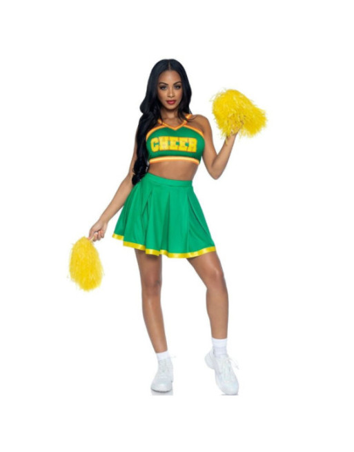 LEG AVENUE - COSTUME CHEERLEADER VERDE M/L