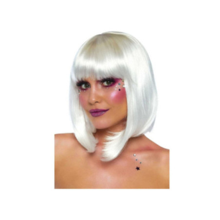 LEG AVENUE - PARRUCCA BIANCA TAGLIO BOB FOSFORESCENTE
