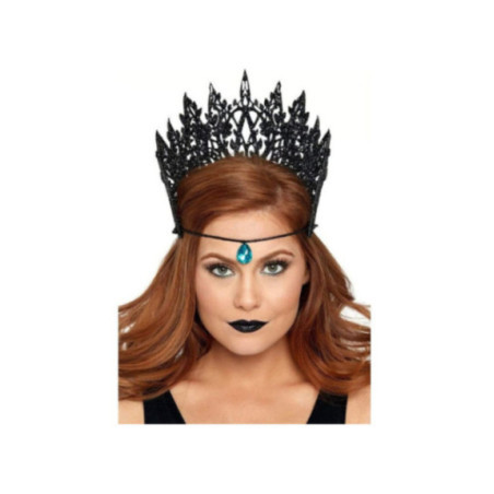 LEG AVENUE - CORONA CON GLITTER E GIOIELLO NERO
