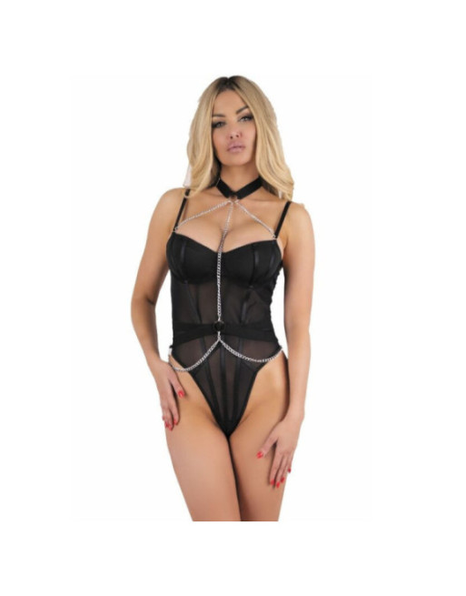 LIVCO CORSETTI FASHION - RUBIKA LC XG079 BODY CON GIROCOLLO NERO XL