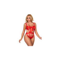 SUBBLIME - 954468 BODY SEXY TRAFORATO CON FIOCCO ROSSO S/M