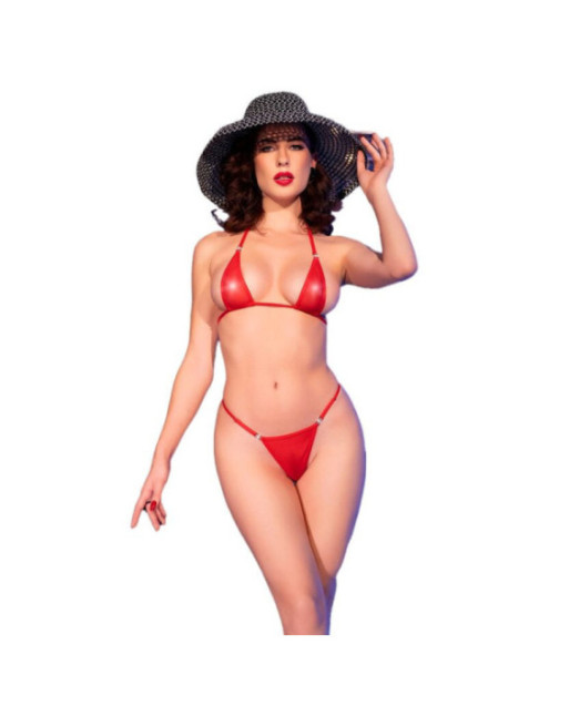 CHILIROSE - CR 4840 MICRO BIKINI ROSSO S/M