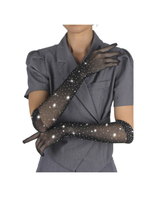 SUBBLIME - 957469SHINE GUANTI TRASPARENTI NERI S/M