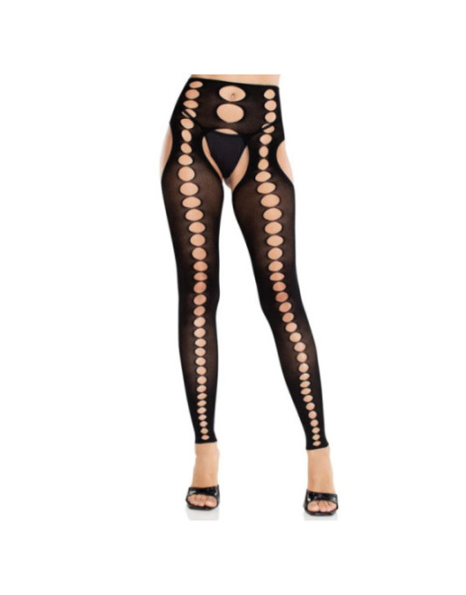 LEG AVENUE - CALZE COPRENTI SENZA CUCITURE SENZA SPALLINE NERE