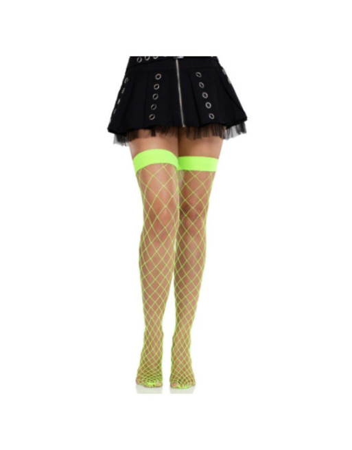 LEG AVENUE - COLLANT A RETE LARGA VERDE NEON