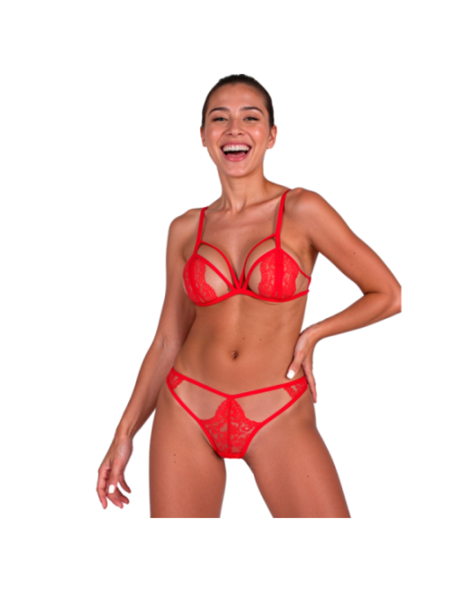 PASSION - ANUVERA REGGISENO + PERIZOMA FIRE BRICK L/XL
