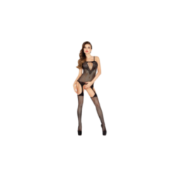 PASSION - DONNA BS024 BODYSTOCKING NERO TAGLIA UNICA