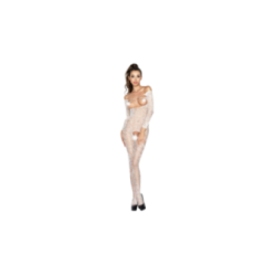 PASSION - DONNA BS031 BODYSTOCKING BIANCO TAGLIA UNICA