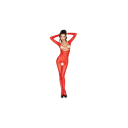 PASSION - WOMAN BS031 BODYSTOCKING ROSSO TAGLIA UNICA