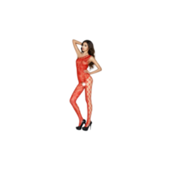 PASSION - WOMAN BS036 BODYSTOCKING ROSSO TAGLIA UNICA