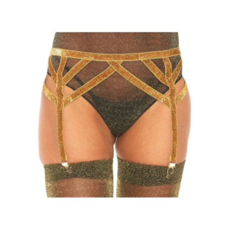 LEG AVENUE - CINTURINO ELASTICO IN LUREX TAGLIA UNICA