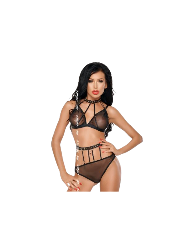 ME-SEDUCE - DOTTY SET DUE PEZZI NERO S/M