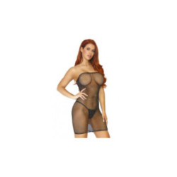 LEG AVENUE - MULTIDRESS A RETE CRISTALLIZZATA NERO OS