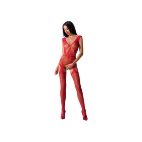 PASSION - WOMAN BS062 BODYSTOCKING ROSSO TAGLIA UNICA